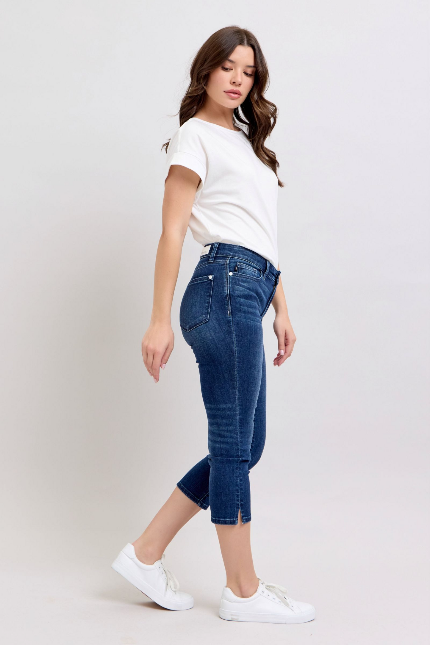 Judy Blue All For You Capris With Side Slit