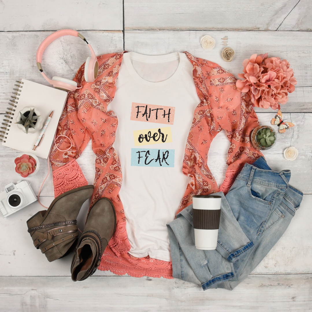 Faith Over Fear Vintage Graphic Tee