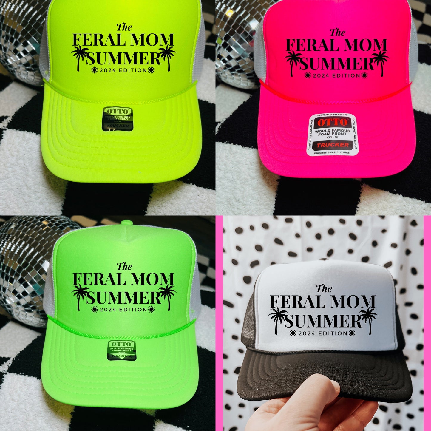Feral Moms Summer Trucker Hat- 4 colors