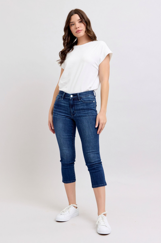 Judy Blue All For You Capris With Side Slit