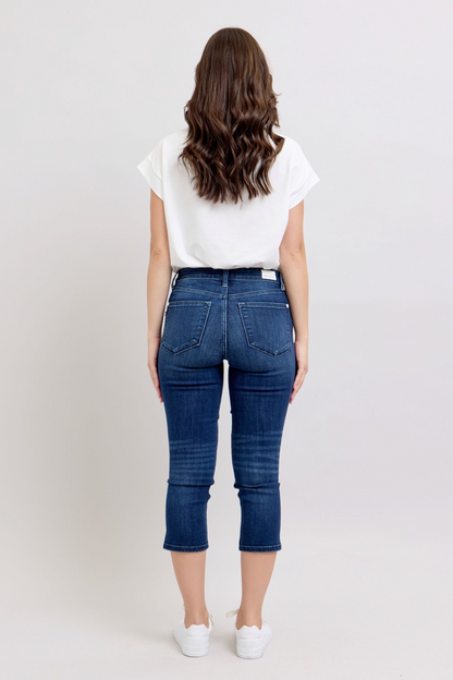 Judy Blue All For You Capris With Side Slit
