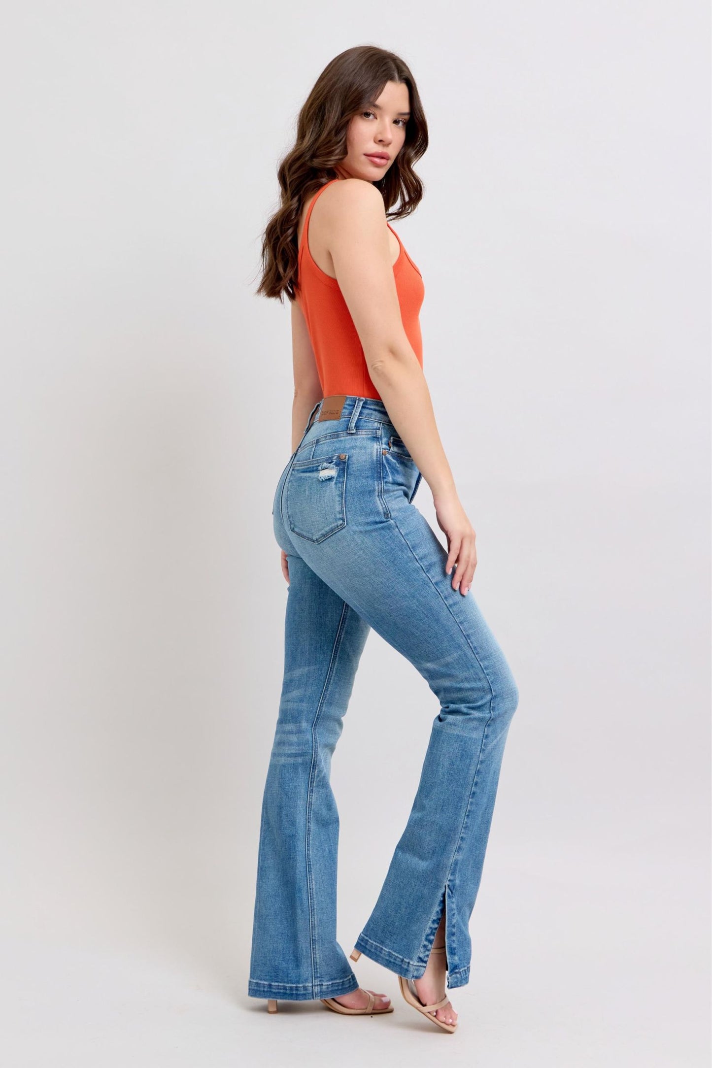 Judy Blue I'm So Flattered High Waist Tummy Control Slim Bootcut Jeans