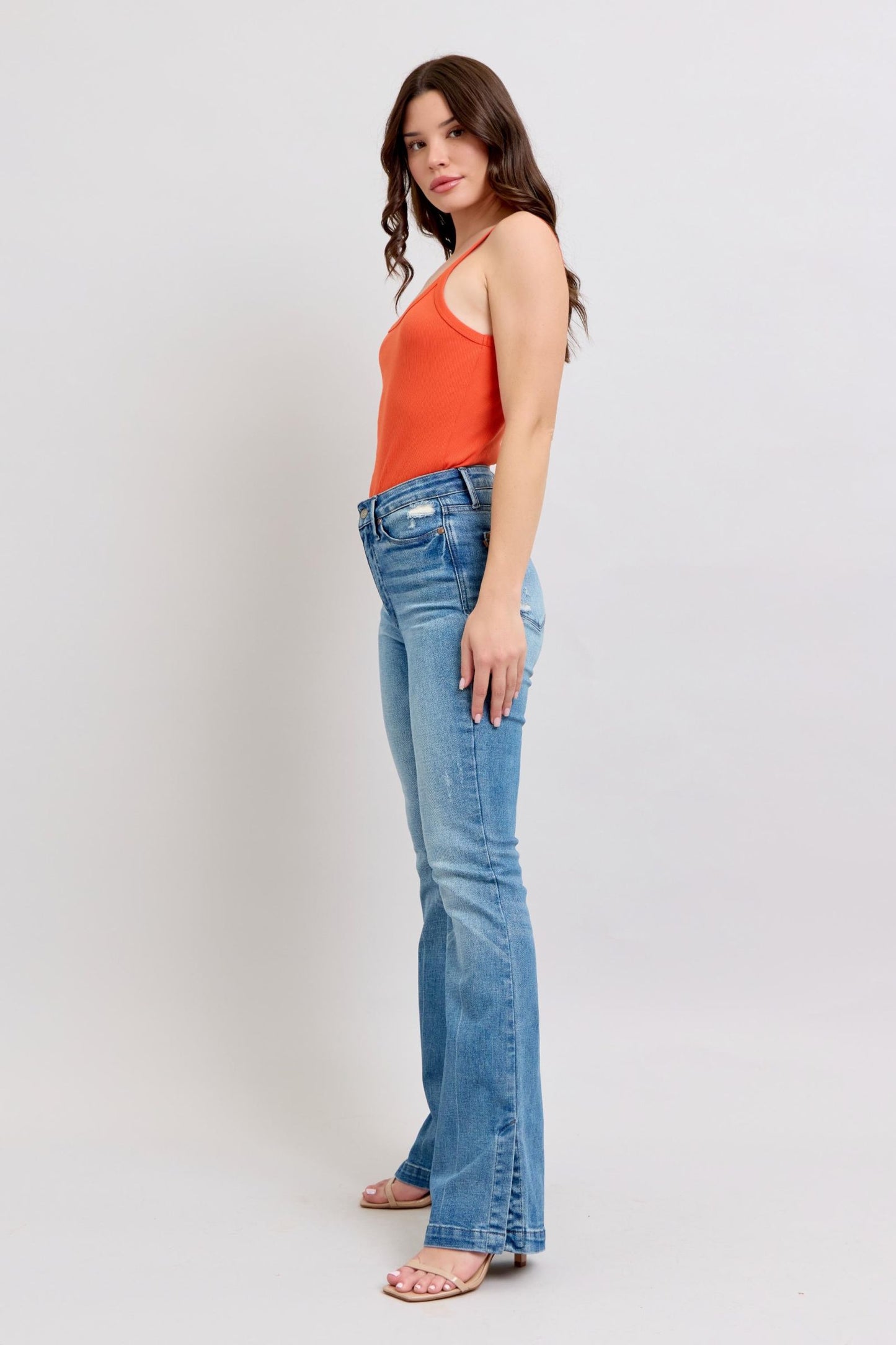 Judy Blue I'm So Flattered High Waist Tummy Control Slim Bootcut Jeans