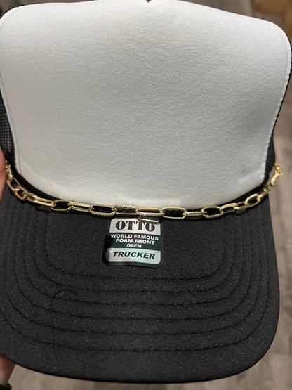 Gold Trucker Hat Chain