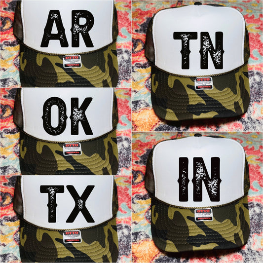 Custom State trucker hat