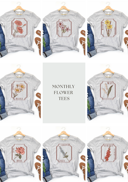 Birth Flower Graphic tee