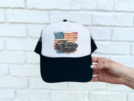 Vintage American Muscle Car- trucker hat